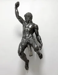 Bacantes desnudas montando panteras